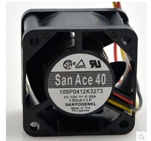 0.55A 三洋SanAce40 4CM 12V 大风量散热风扇109P0412K3273 4028