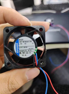 412F 全新德国ebmpapst 4010 DC12V 0.7W 4CM/厘米超静音散热风扇