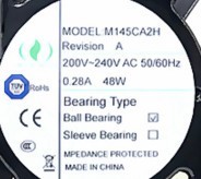 M145CA2H M145GDA2H M145FCA2H M115BA1H 17CM MUTUAL MOTOR 风扇