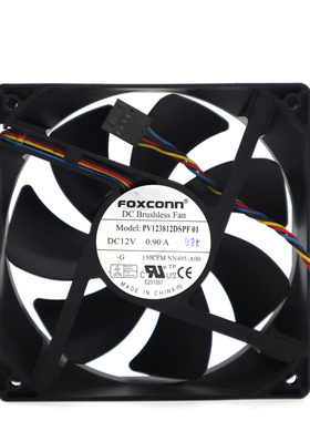富士康 12038 12CM 12V 0.90A PV123812DSPF 01 4线 PWM调速风扇