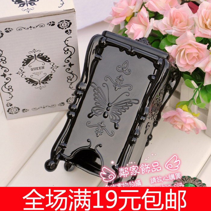 【6070】 质量好款韩国安娜苏风格 蝴蝶蔷薇 化妆棉盒 190g