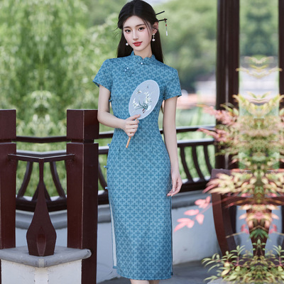 娘子写京派蔓楼兰梦至超名兰世家崔万志官方旗舰店女装满庭芳旗袍