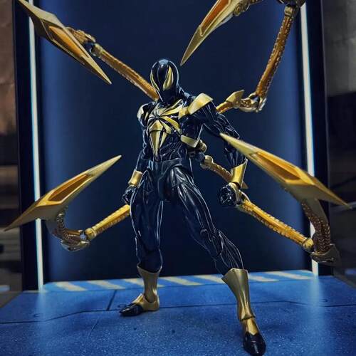 漫威英雄归来超凡红色钢铁蜘蛛侠黑色共生体毒液1/12可动模型手办