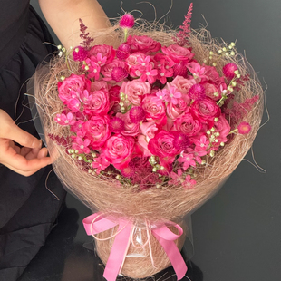 星语 麻丝纤维纸乱麻纸鲜花花束包装纸diy镂空高级感包花纸材料