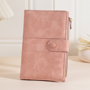 新款护照夹防盗刷RFID证件卡包拉链搭扣多功能钱包旅行护照包套潮