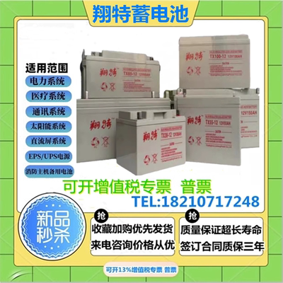 翔特蓄电池TX38-12 12V38AH12AH17AH24AH65AH100AH120AH150AH200A