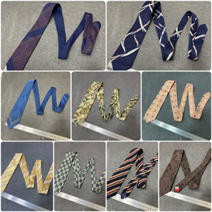 vintage中古领带真丝手打日制复古休闲商务英伦学院风欧美巴洛克