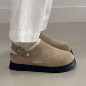 风 学院机能工装 衣玲韩国女鞋 皮带扣休闲厚底增高包头半拖鞋