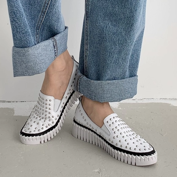 衣玲韩国女鞋气质松糕厚底街头风铆钉真皮乐福鞋手工套脚单鞋女,女鞋,深口单鞋,淘宝优惠券,粉丝福利购,淘宝优惠卷