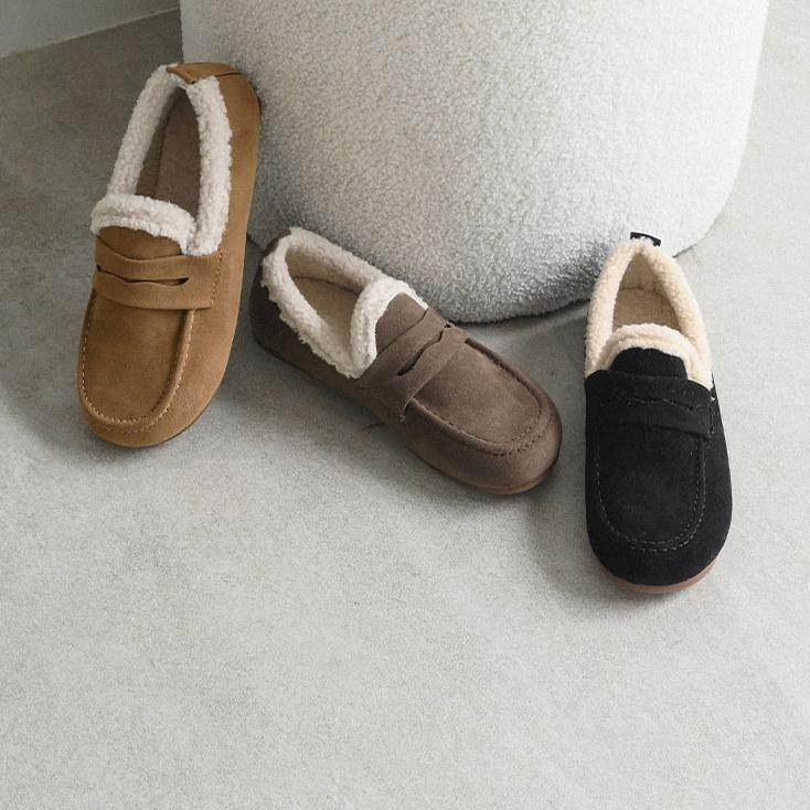 衣玲女鞋冬季百搭通勤加绒保暖一脚蹬豆豆鞋平底单鞋女,女鞋,乐福鞋（豆豆鞋）,淘宝优惠券,粉丝福利购,淘宝优惠卷
