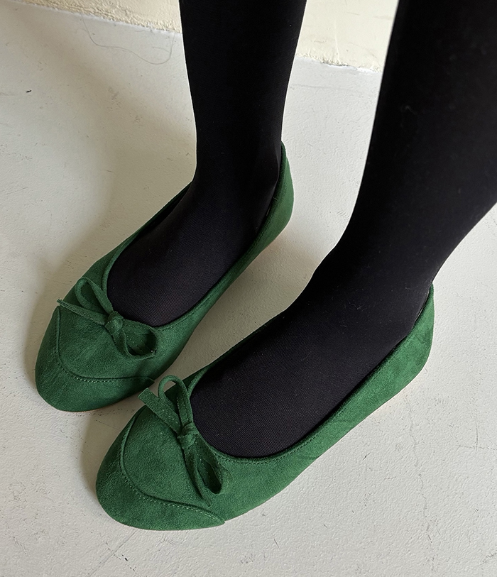 韩国东大门女鞋糖果多色选蝴蝶结羊皮绒面浅口平底单鞋女