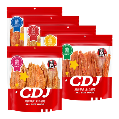 宠德基犬零食鸡肉鸭肉丝肉干