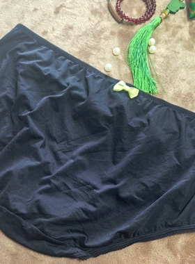 出口余单大码内裤纯棉黑色三角裤平蕾丝舒适中高腰底裤甩货F13-3