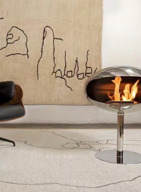 定制壁炉落地式酒精壁炉真火木柴家用别墅取暖诧寂风壁炉