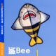 2026年新款 网红卡通鲨鱼风筝鲨bee微风易飞儿童手持大人专用高档