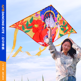 新款国潮风筝微风易飞京剧大人专用儿童手持高档专业