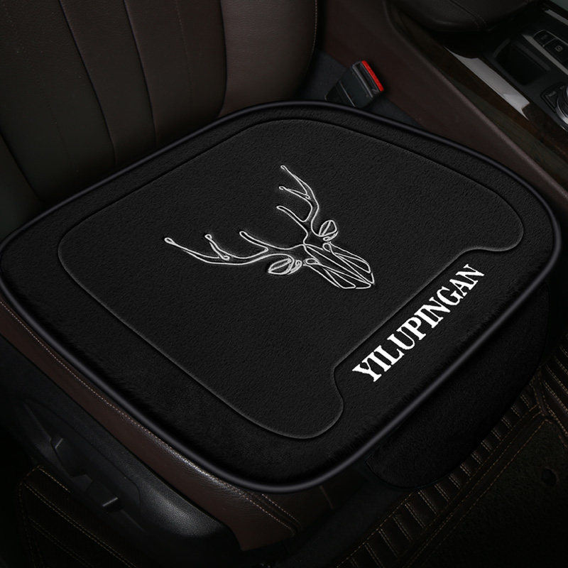 汽车坐垫冬季短毛绒加厚无靠背座垫三件套保暖通用免捆绑座椅单垫