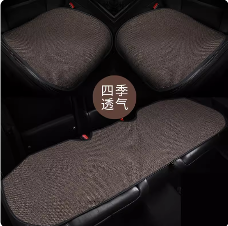 亚麻超薄透气四季布艺无靠背坐垫
