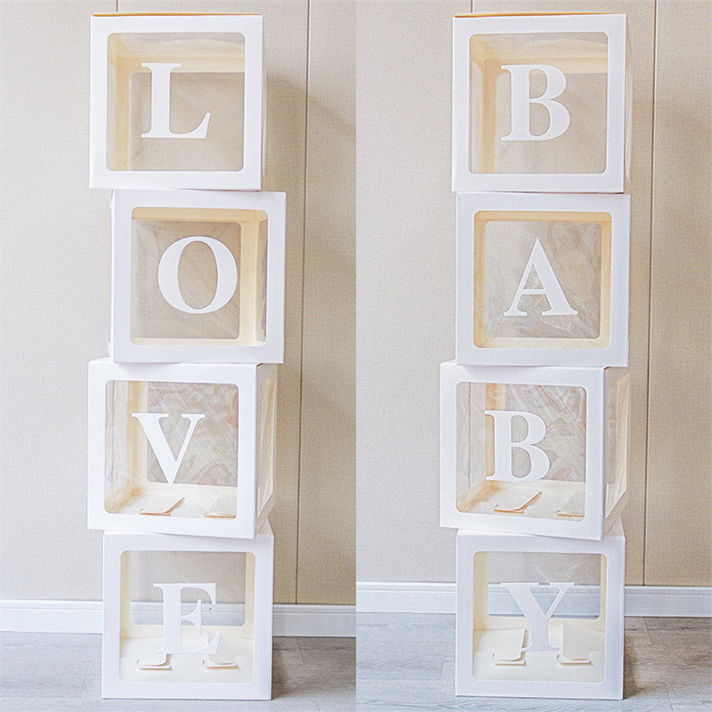 LOVE气球字母盒子 求婚告白婚房装饰气球盒 宝宝生日布置BABY盒子