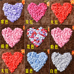 结婚房布置床撒花瓣心形花瓣手抛花瓣海绵心形花婚庆装饰求婚花瓣