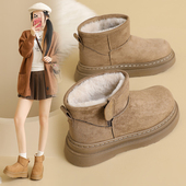 复古加绒加厚保暖防滑雪地短靴东北棉鞋 厚底雪地靴女2025冬季 新款