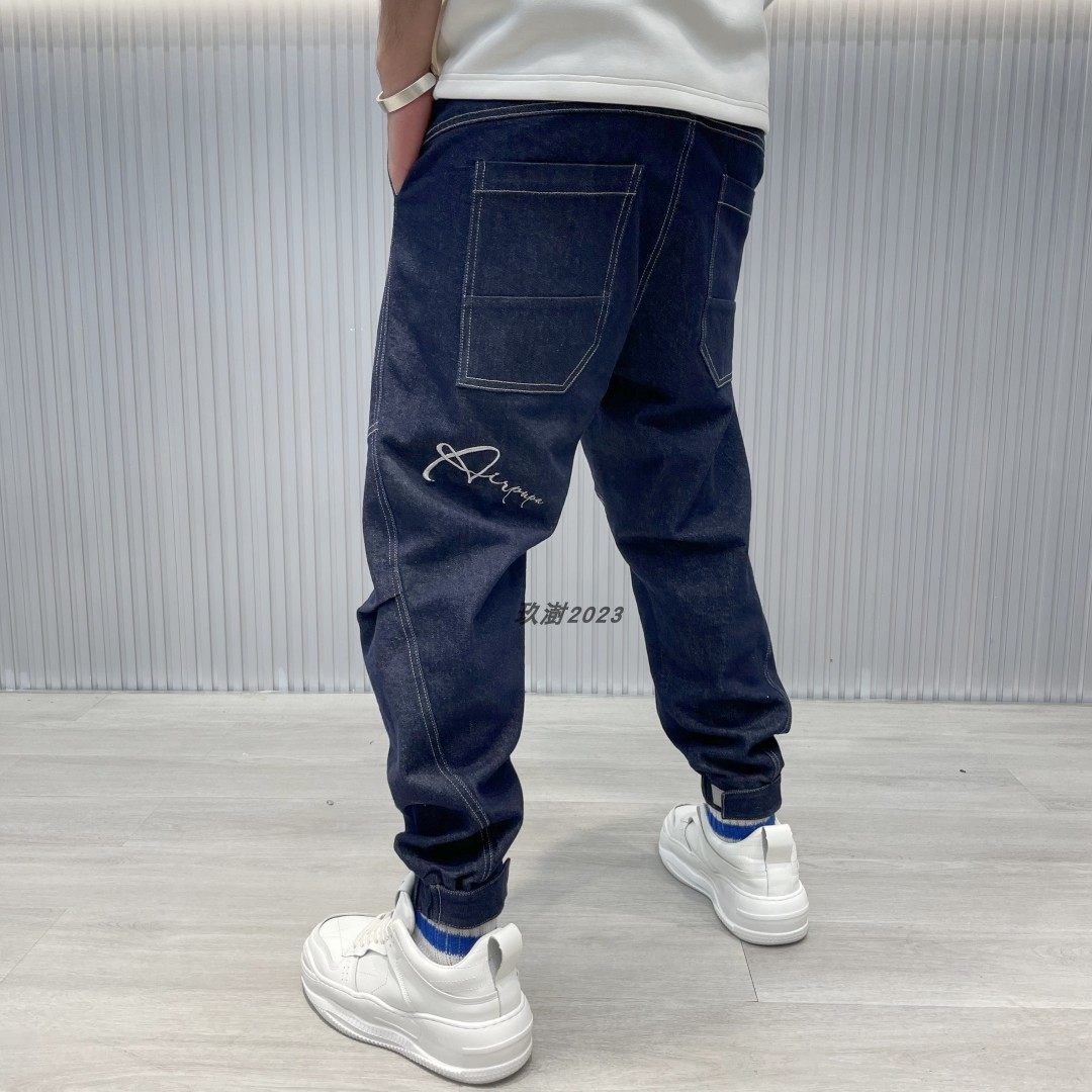 空气蛹23夏季新款c390宽松潮牌刺绣百搭阔型薄料男士不掉色牛仔裤