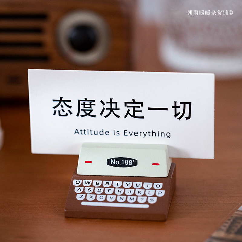 迷你咖啡杯桌面便签夹立式照片夹