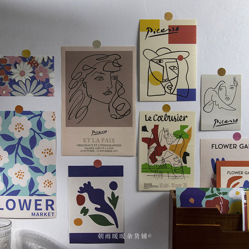 艺术油画海报墙贴房间布置装饰