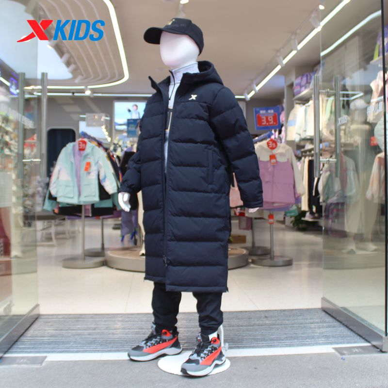 2024冬款男大童中长羽绒服