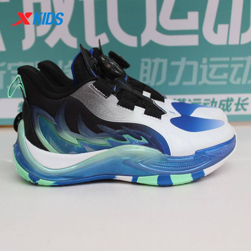 实体店减震皮面大童篮球鞋回弹