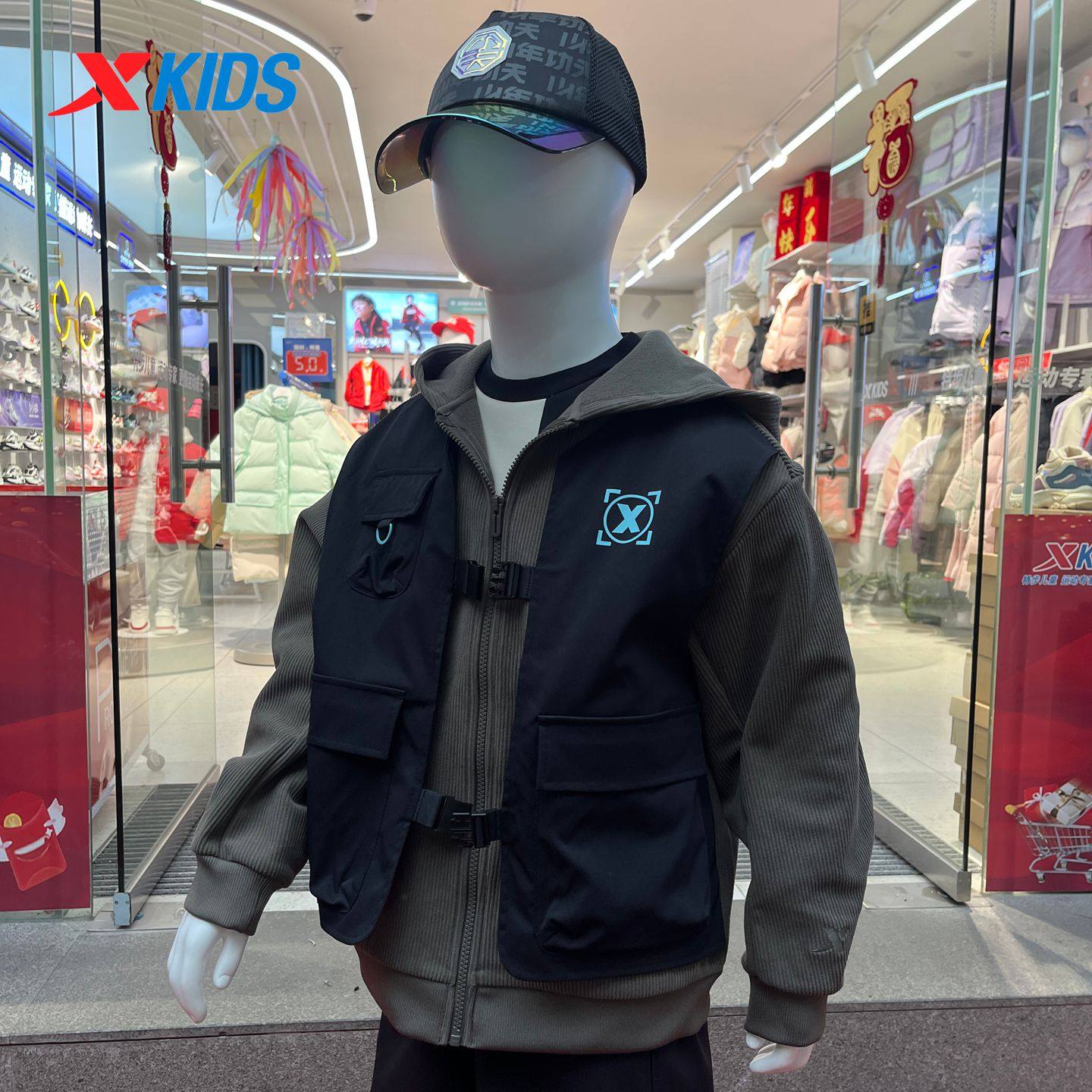 特步童装26春季新款男童假两件针织连帽上衣街舞外套674125248361,童装/婴儿装/亲子装,普通外套,淘宝优惠券,粉丝福利购,淘宝优惠卷