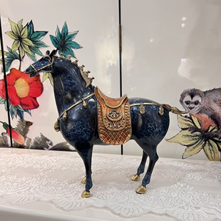 招财铜马摆件创意全铜唐马家居客厅马到成功办公室开业礼品装饰品