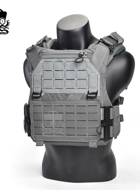 曲速章鱼新款K1战术背心1000D户外轻量化快拆激光切割马甲可插板