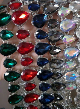 水晶宝石短款装饰品礼服毛衣链