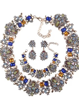 人造水晶合金水波链女锁骨链套链