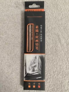 4盒圆木杆炭笔美术生专用绘画碳黑无铅小学生专业炭画铅笔素描笔