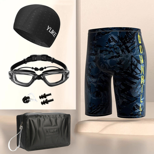 专业训练大童初高中学生防尴尬速干五分裤 2025年新款 青少年男泳裤