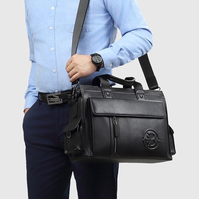 yuqixuan男士真皮公文包大容量商务手提包简约防泼水多隔层单肩,箱包皮具/热销女包/男包,男士包袋,淘宝优惠券,粉丝福利购,淘宝优惠卷