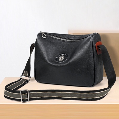 2025秋冬新款单肩包男真皮休闲多功能横款休闲斜挎包头层牛皮