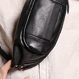 2025秋冬新款男士真皮胸包女士牛皮腰包时尚百搭单肩斜挎包手机