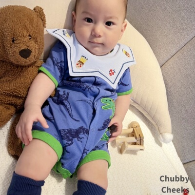 婴儿纯棉短袖连体哈衣