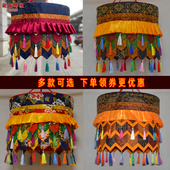 藏式 饰深色圆形佛宝伞宝幢挂件饰直径50厘米 酒店民宿寺院供台装