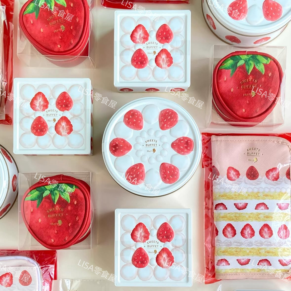 现货 日本Mary's玛丽2026情人节限定草莓蛋糕盒子巧克力