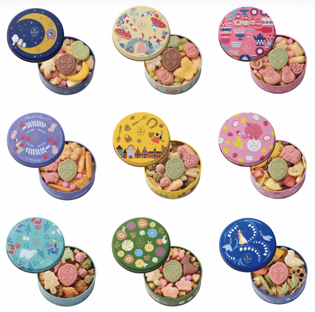 订购 日本 麻布十番cocoro多种口味煎饼米果曲奇礼盒 铁盒