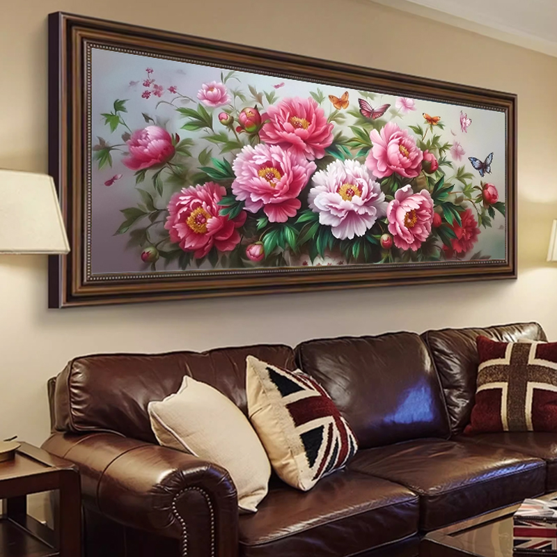 客厅十字绣蒙娜丽莎欧式