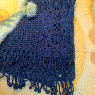 纯手工钩织三万三成品围巾披肩