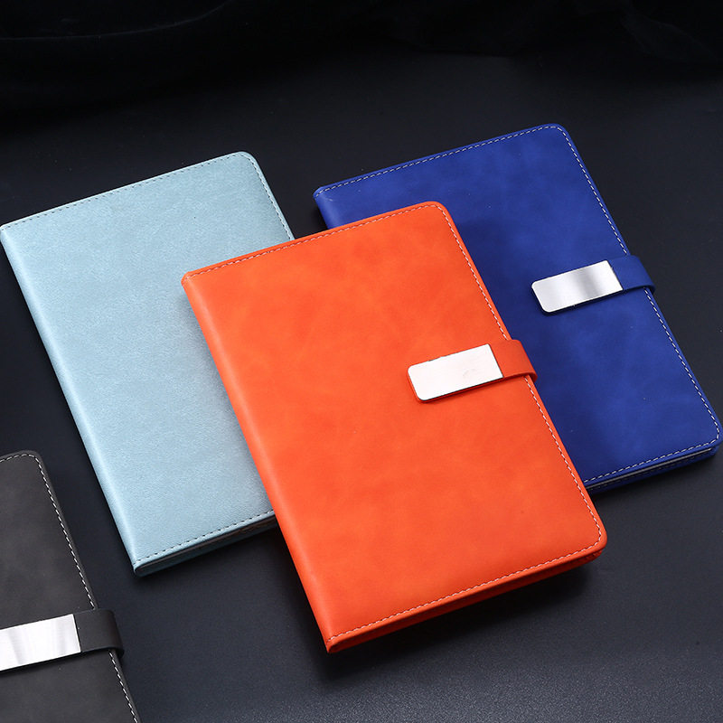 创意A5皮面磁扣办公记事本商务时尚个性日记本私人定制笔记本LOG