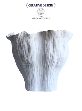 TAKA小众设计白色简约景德镇花瓶陶瓷高级感艺术摆件家居装饰花器