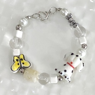 City astronaut/《晚安小狗》/韩风纯欲奶油系/vintage手链/原创