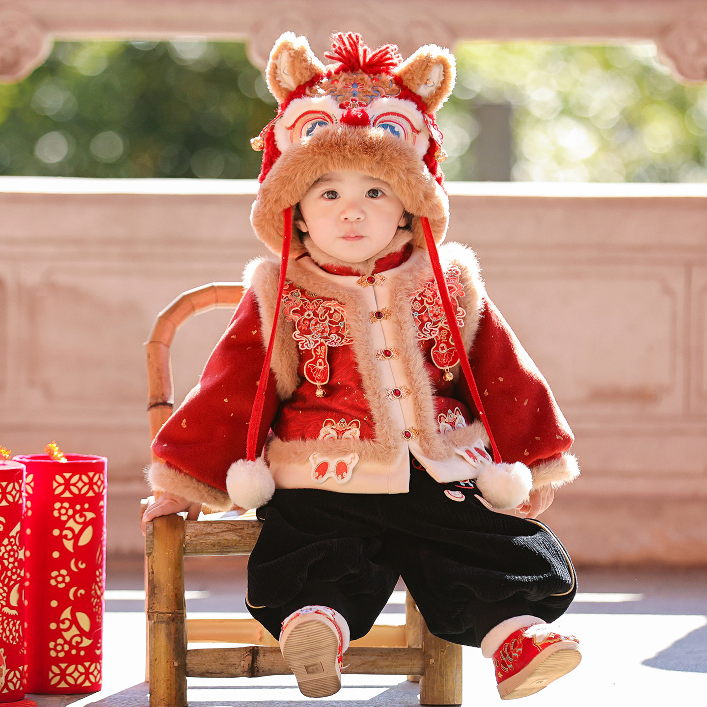 男童汉服2025新款婴儿周岁礼服宝宝唐装过年衣服儿童喜庆新年冬装